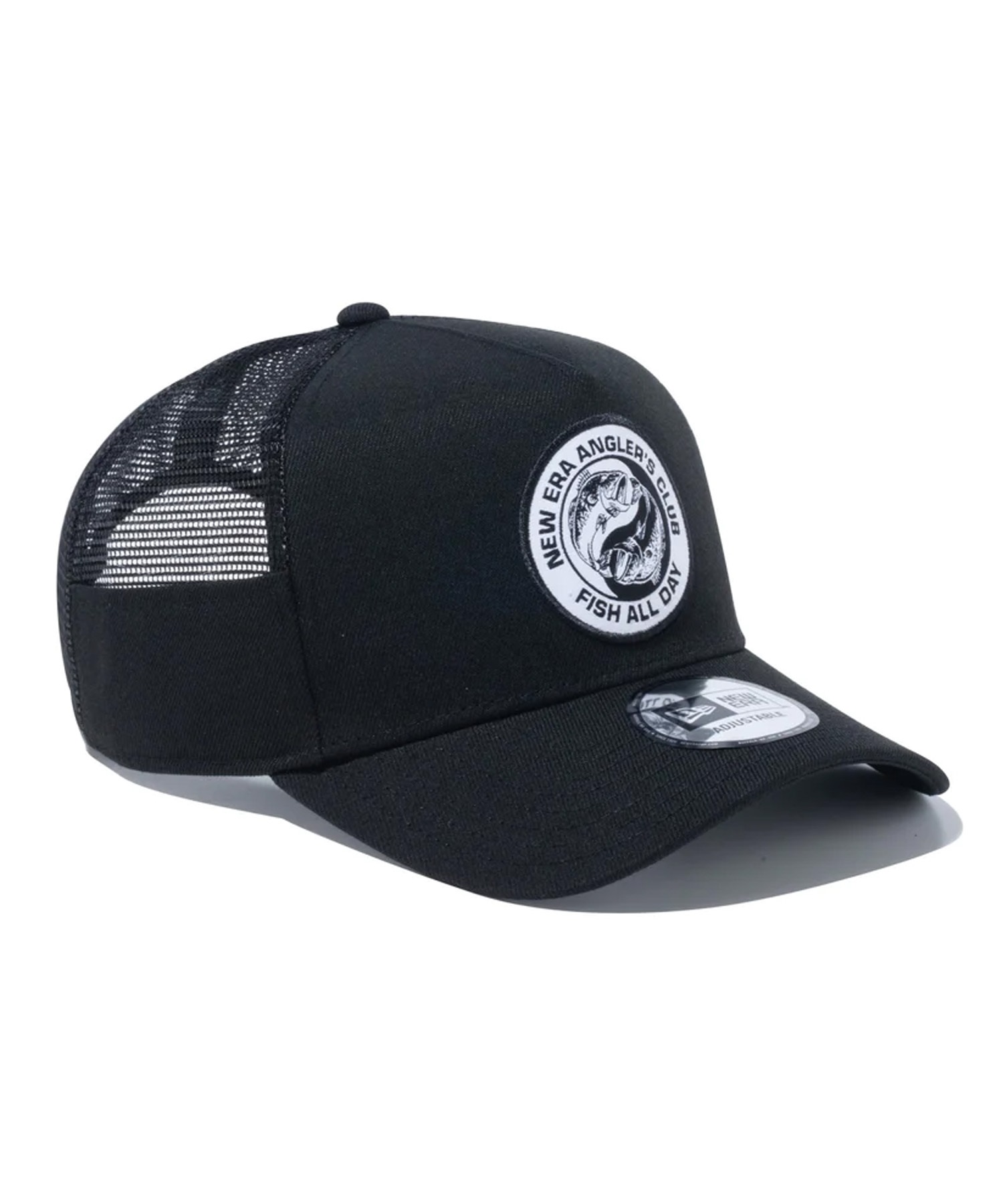 NEW ERA/ニューエラ 9FORTY A-Frame トラッカー New Era Angler's Club ブラックバス ブラック キャップ 帽子 14110112(BLK-FREE)