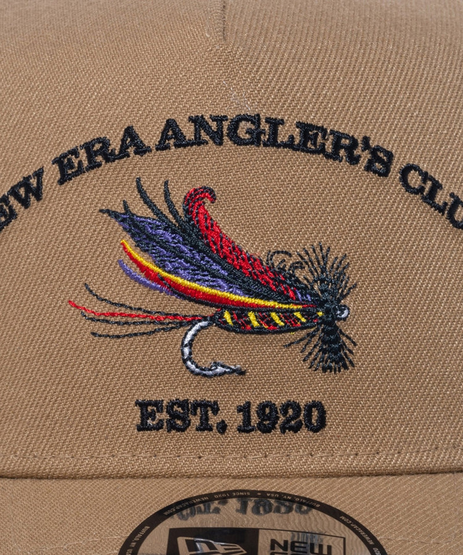 NEW ERA/ニューエラ 9FORTY A-Frame トラッカー New Era Angler's Club フライ カーキ キャップ 帽子 14110109(KHA-FREE)