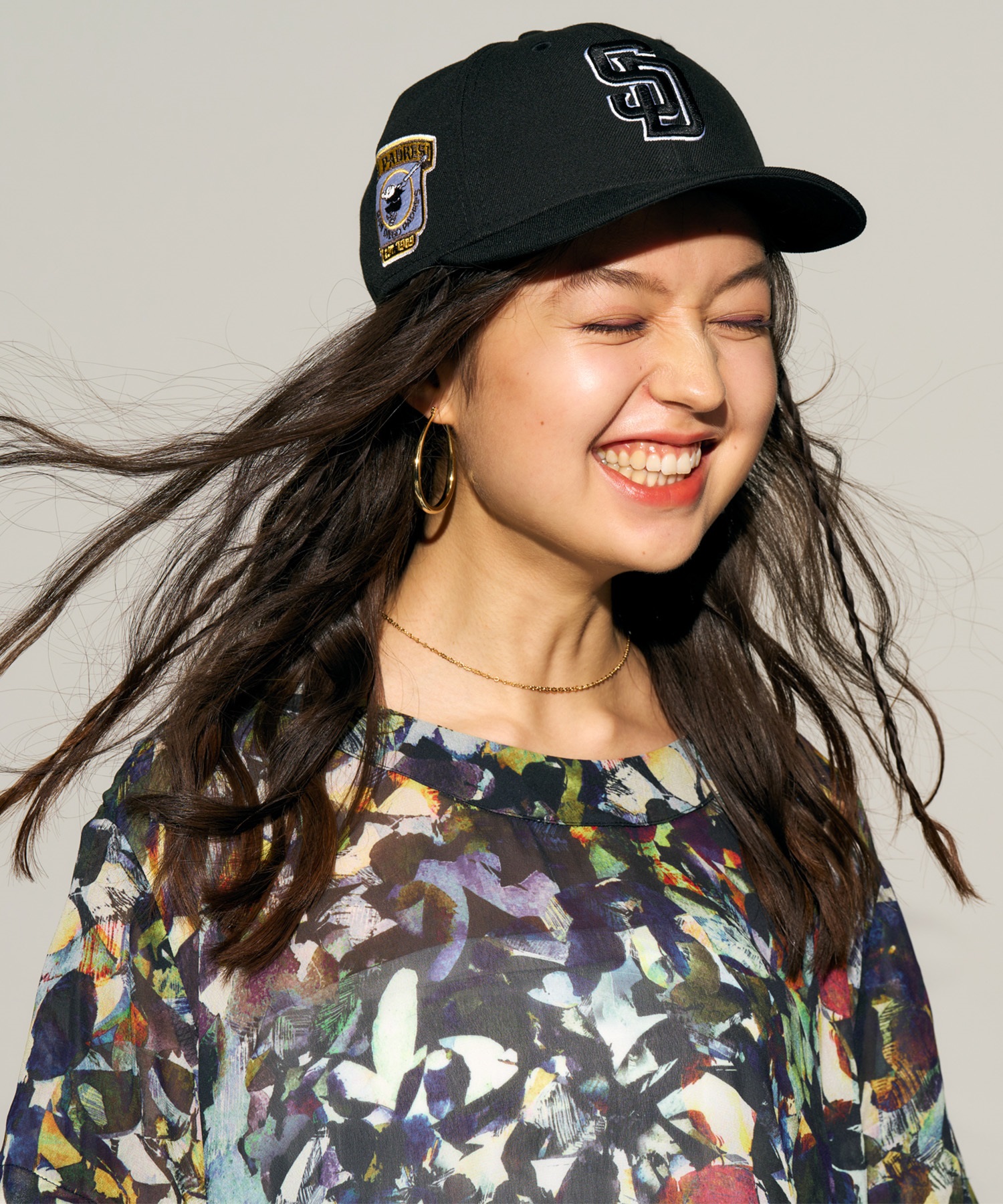 NEW ERA/ニューエラ LP 9FIFTY サンディエゴ・パドレス ブラック×ホワイト キャップ 帽子 14322896 ムラサキスポーツ限定(BLK-FREE)