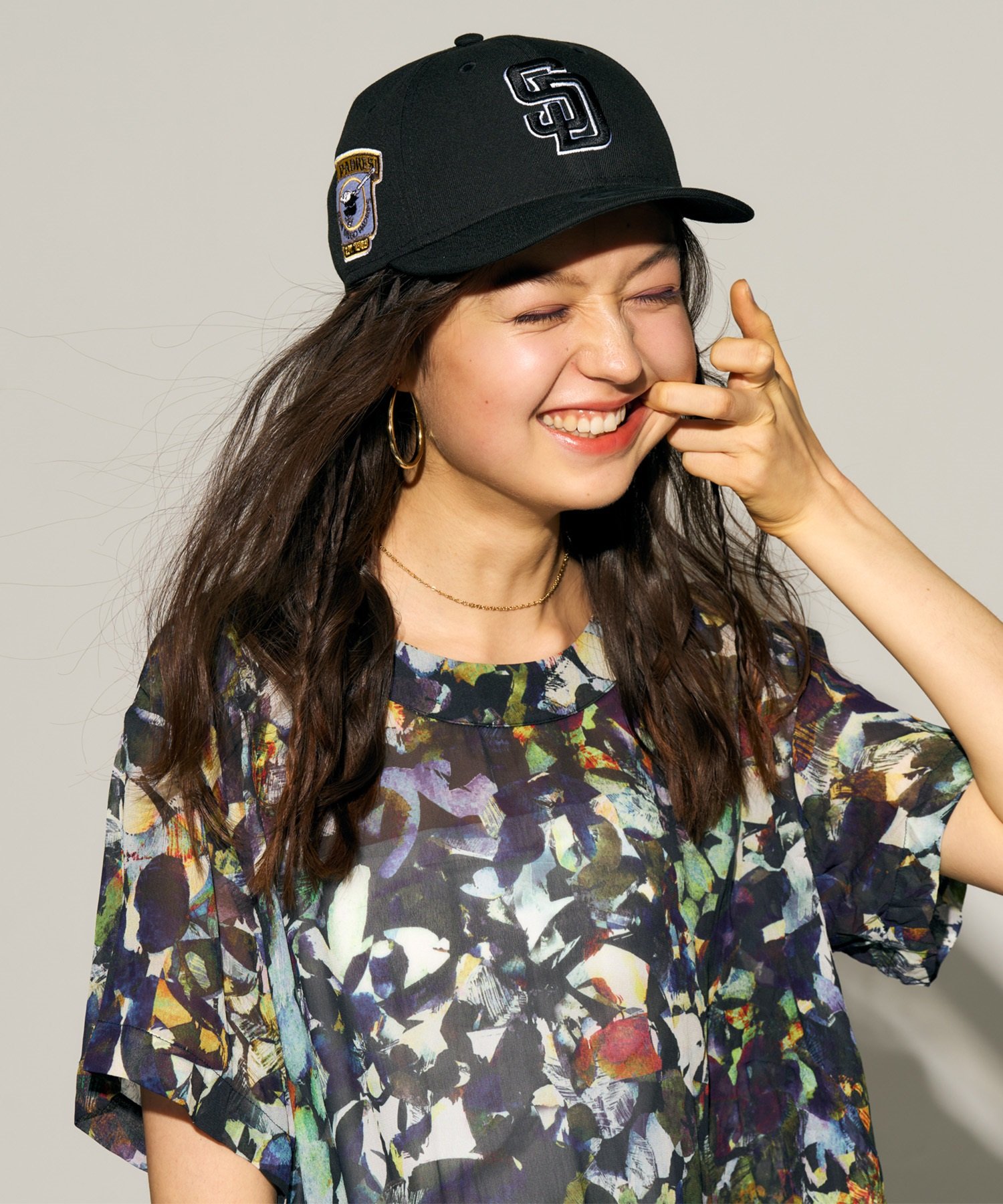 NEW ERA/ニューエラ LP 9FIFTY サンディエゴ・パドレス ブラック×ホワイト キャップ 帽子 14322896 ムラサキスポーツ限定(BLK-FREE)