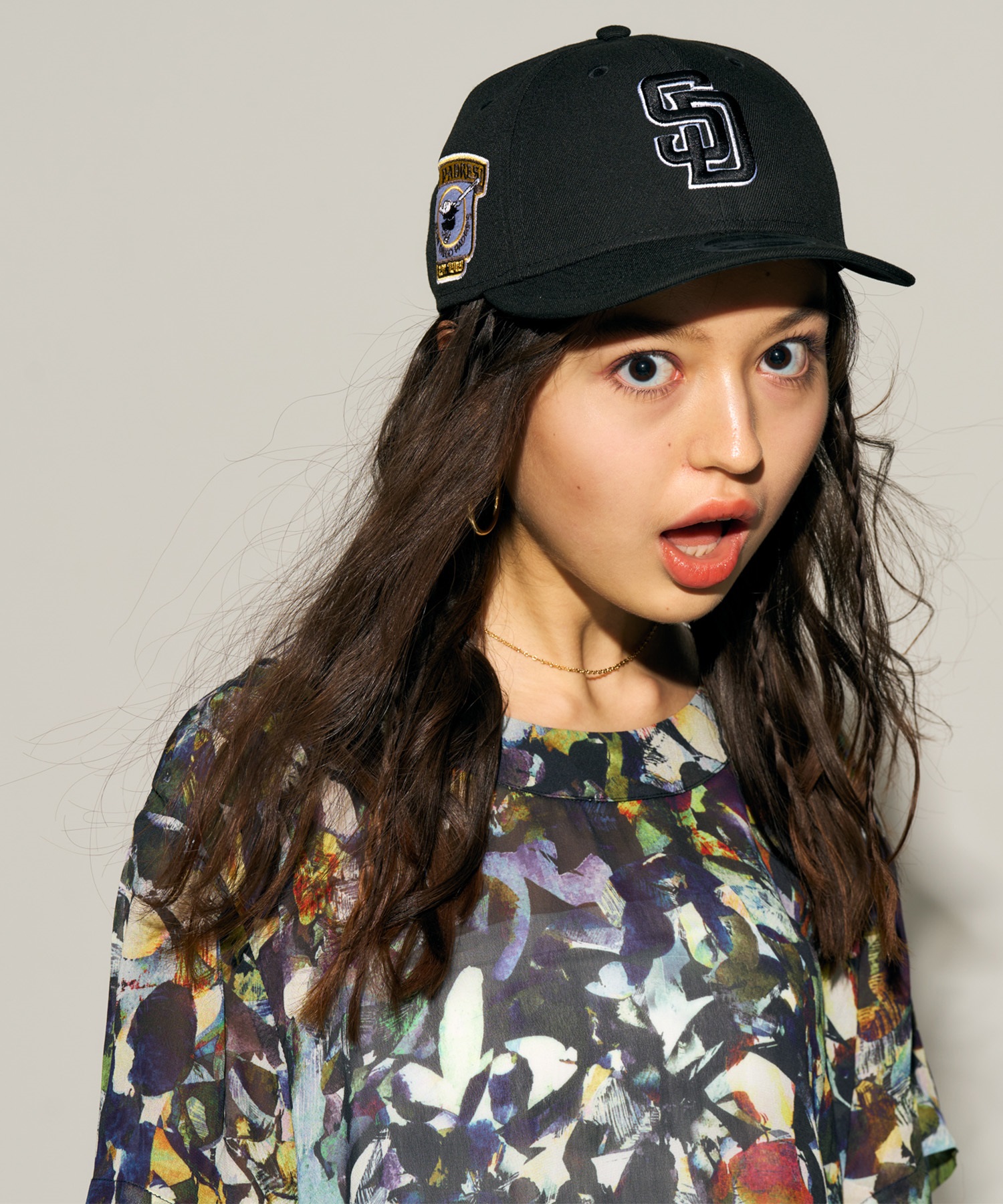 NEW ERA/ニューエラ LP 9FIFTY サンディエゴ・パドレス ブラック×ホワイト キャップ 帽子 14322896 ムラサキスポーツ限定(BLK-FREE)