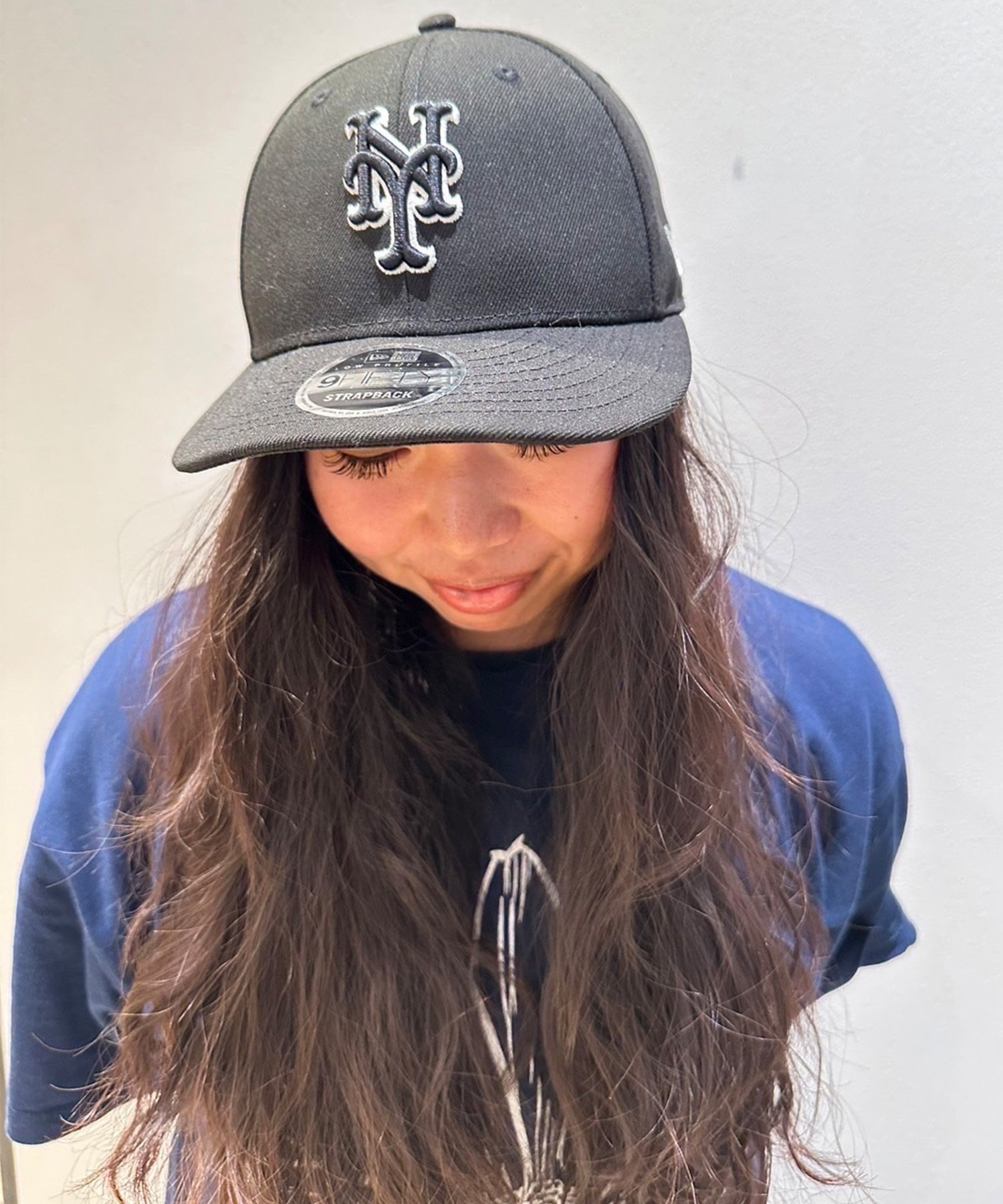 NEW ERA/ニューエラ LP 9FIFTY ニューヨーク・メッツ ブラック×ホワイト キャップ 帽子 14322898 ムラサキスポーツ限定(BLK-FREE)