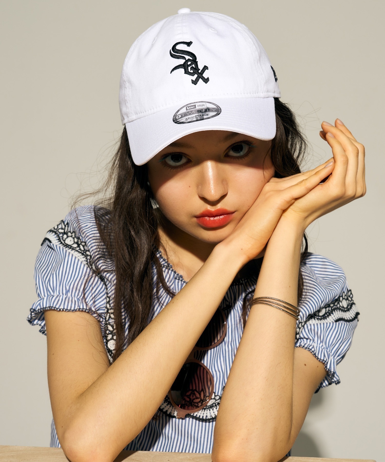 NEW ERA/ニューエラ 9TWENTY シカゴ・ホワイトソックス ホワイト×ブラック キャップ 帽子 14329653 ムラサキスポーツ限定(WHT-FREE)