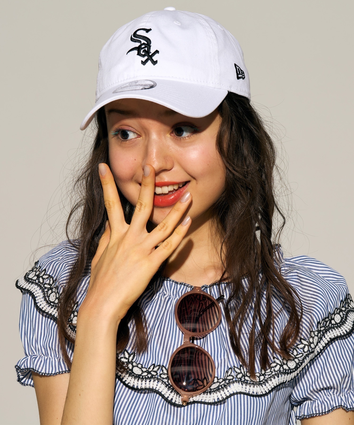 NEW ERA/ニューエラ 9TWENTY シカゴ・ホワイトソックス ホワイト×ブラック キャップ 帽子 14329653 ムラサキスポーツ限定(WHT-FREE)