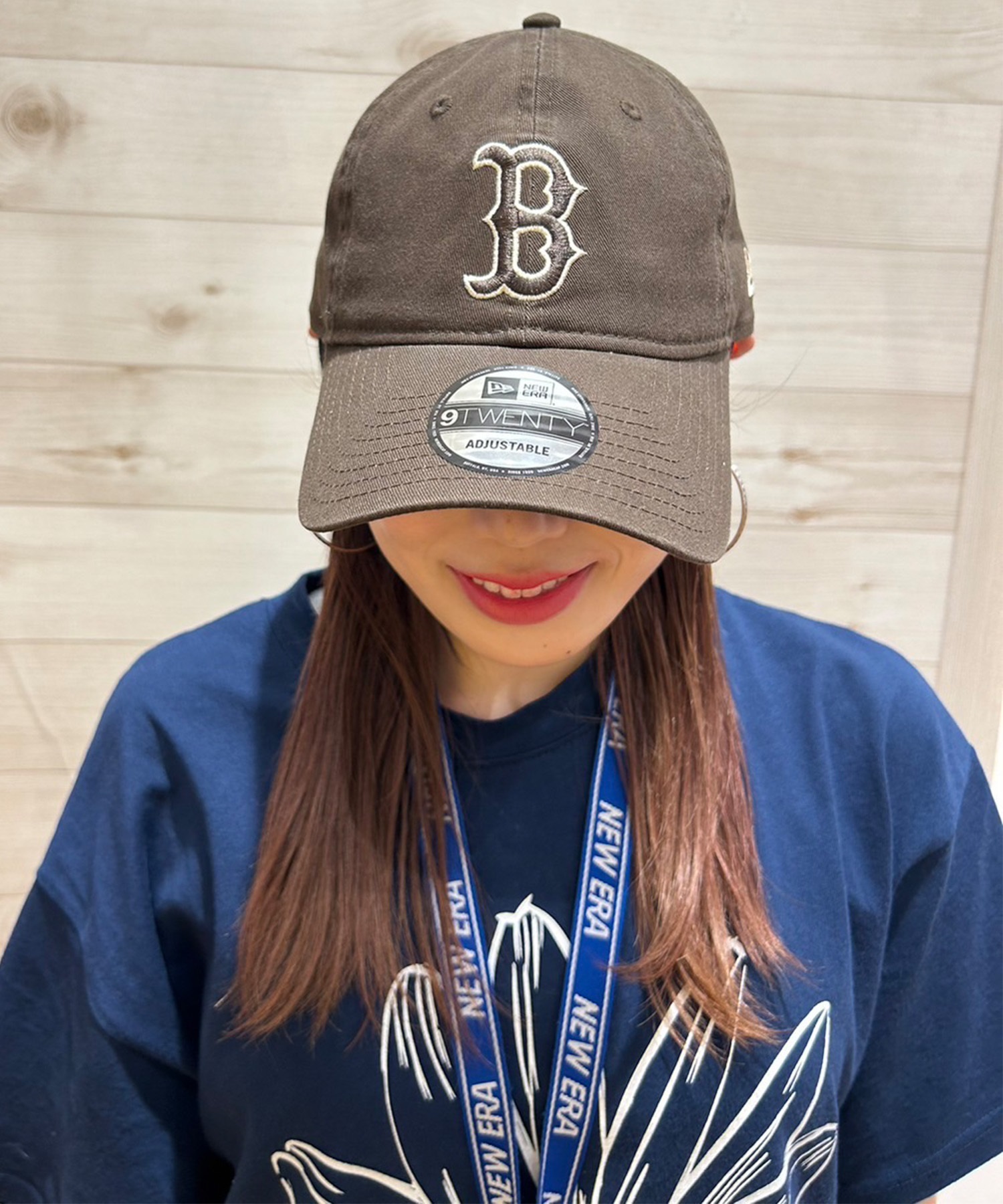 NEW ERA/ニューエラ 9TWENTY ボストン・レッドソックス ウォルナット キャップ 帽子 14329658 ムラサキスポーツ限定(IVR-FREE)