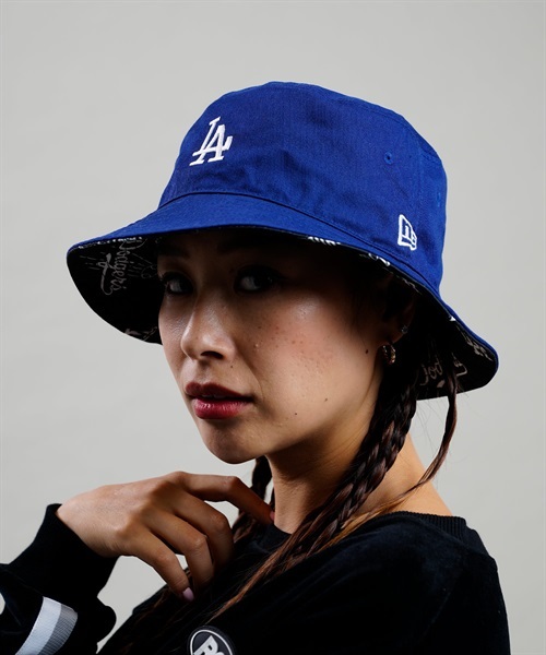 イラスト入りバケットハット UNISEX WAACKYバケットハット ブラック