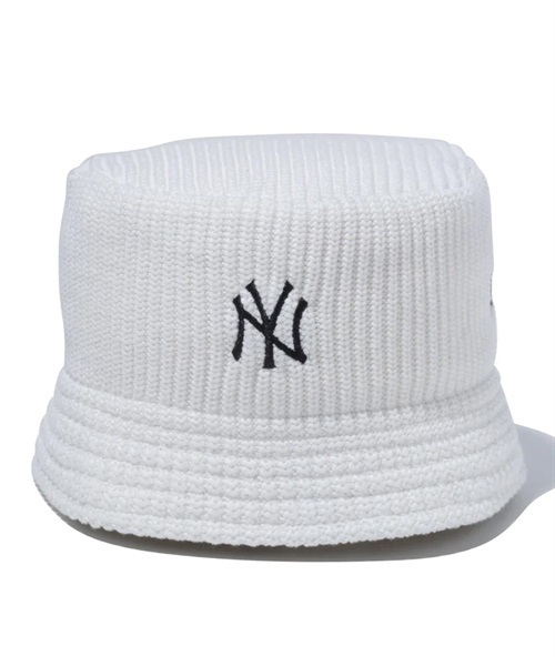 NEW ERA/ニューエラ ニットバケット Knit Bucket ニューヨーク・ヤンキース アイボリー ハット バケハ 13750562(IVR-FREE)