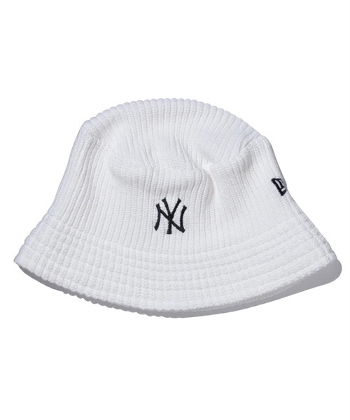 NEW ERA/ニューエラ ニットバケット Knit Bucket ニューヨーク・ヤンキース アイボリー ハット バケハ 13750562(IVR-FREE)