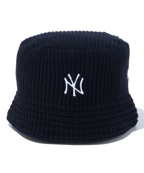 NEW ERA/ニューエラ ニットバケット Knit Bucket ニューヨーク・ヤンキース ブラック ハット バケハ 13750563(BLK-FREE)