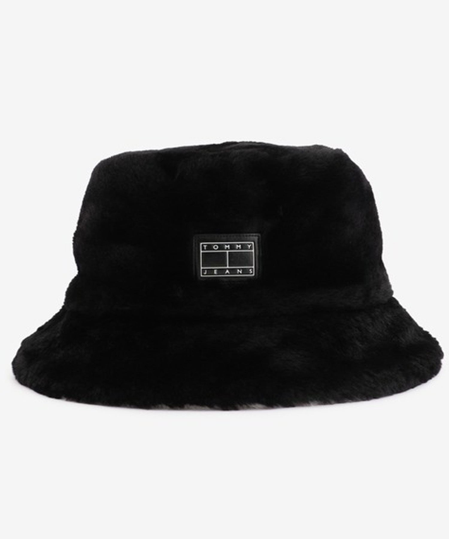 TOMMY JEANS/トミージーンズ バケットハット FUZZY REV. BUCKET ファジーリバーシブル フェイク ファー AW15459(BK/WT-FREE)