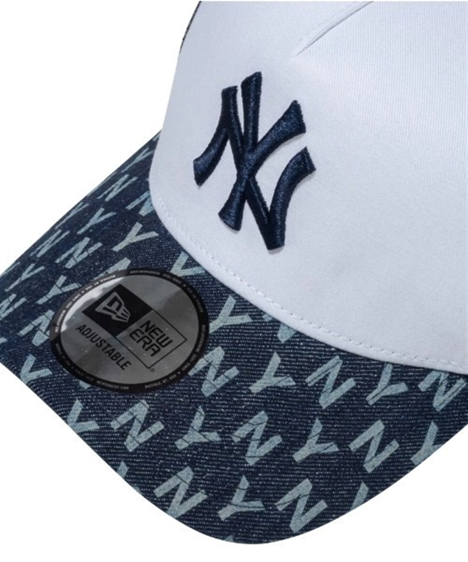 NEW ERA/ニューエラ キャップ 9FORTY A-Frame トラッカー Denim Monogram ニューヨーク・ヤンキース デニム モノグラム 13515912(DNMMO-F)