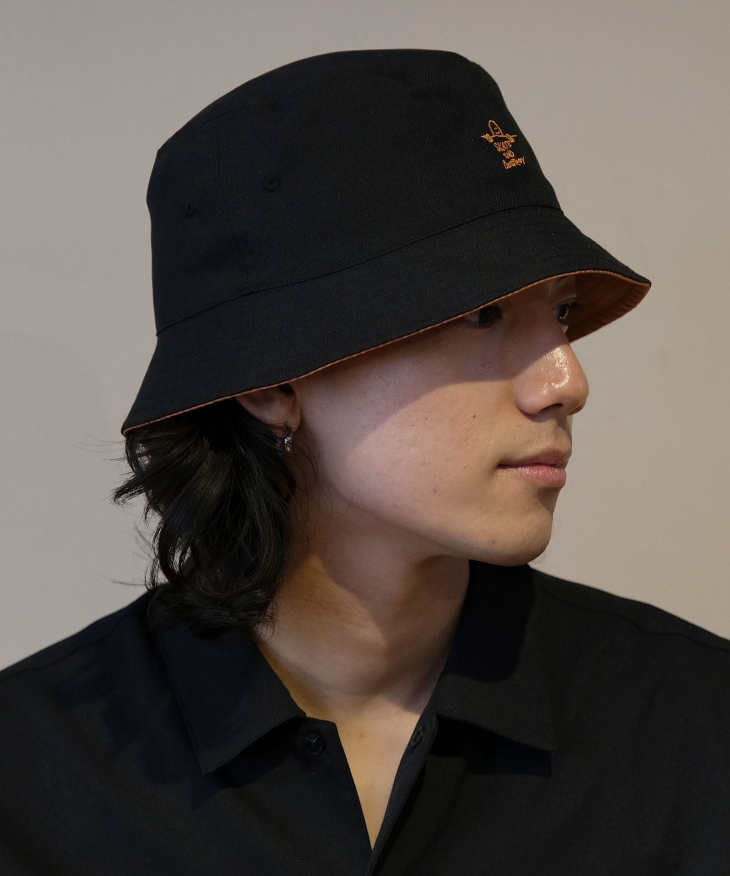 THRASHER スラッシャー ハット GONZ SAD GONZ ART リバーシブル BUCKET HAT 24TH-H05(NV/NV-FREE)