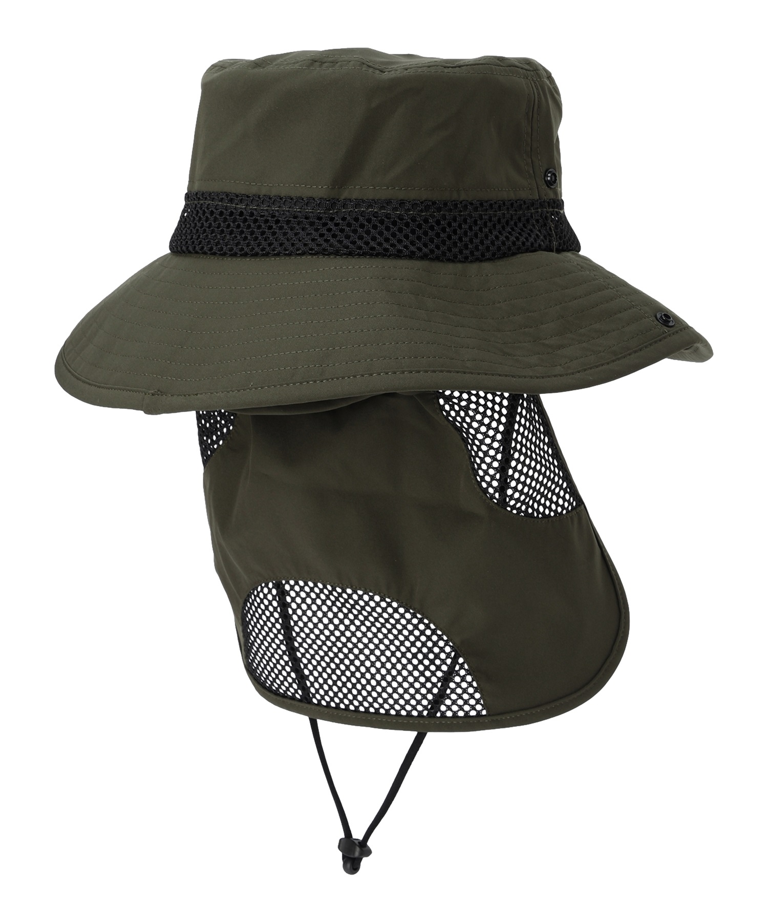 POLER ポーラー 2WAY SUNGUARDLONGBRIM 241MCV0332-OLV ハット アウトドア(OLIVE-F)