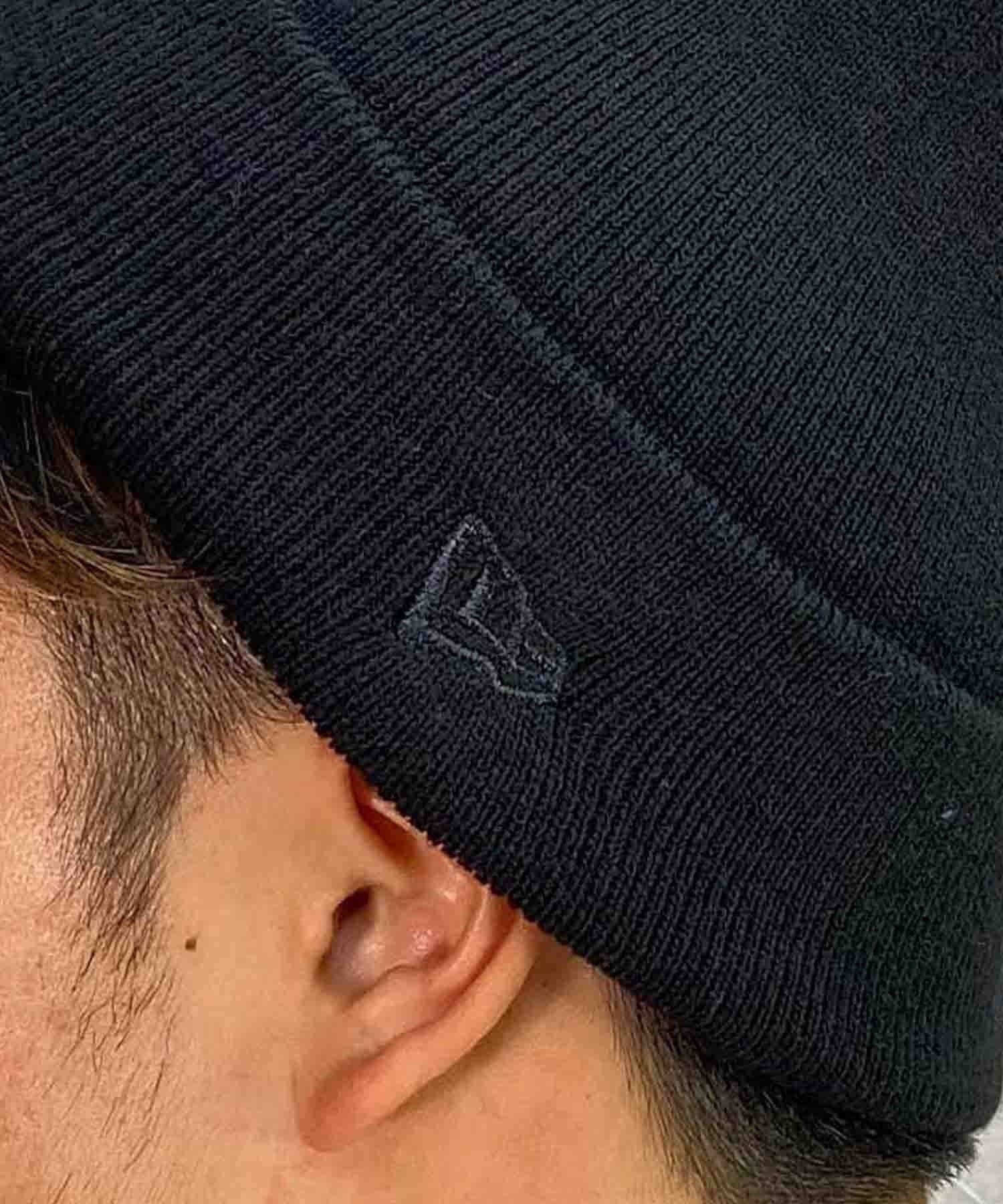 NEW ERA/ニューエラ ビーニー ベーシック カフニット カスタムフラッグカラー メタリックブラックパールフラッグ ニット帽 11781305(BK/MB-FREE)