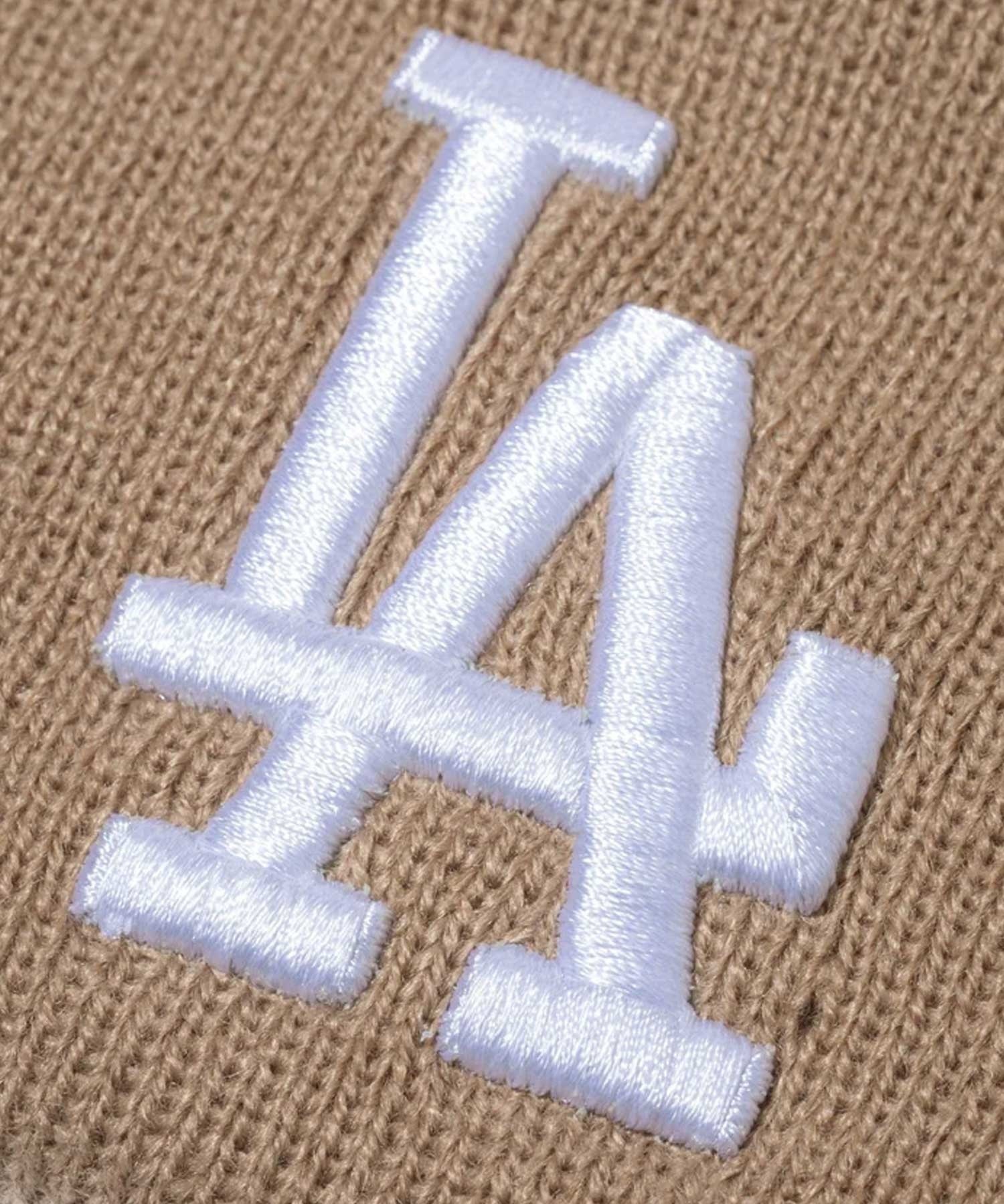 NEW ERA LA ドジャース ポンポンニットキャップ 海外モデル ベージュ - メルカリ