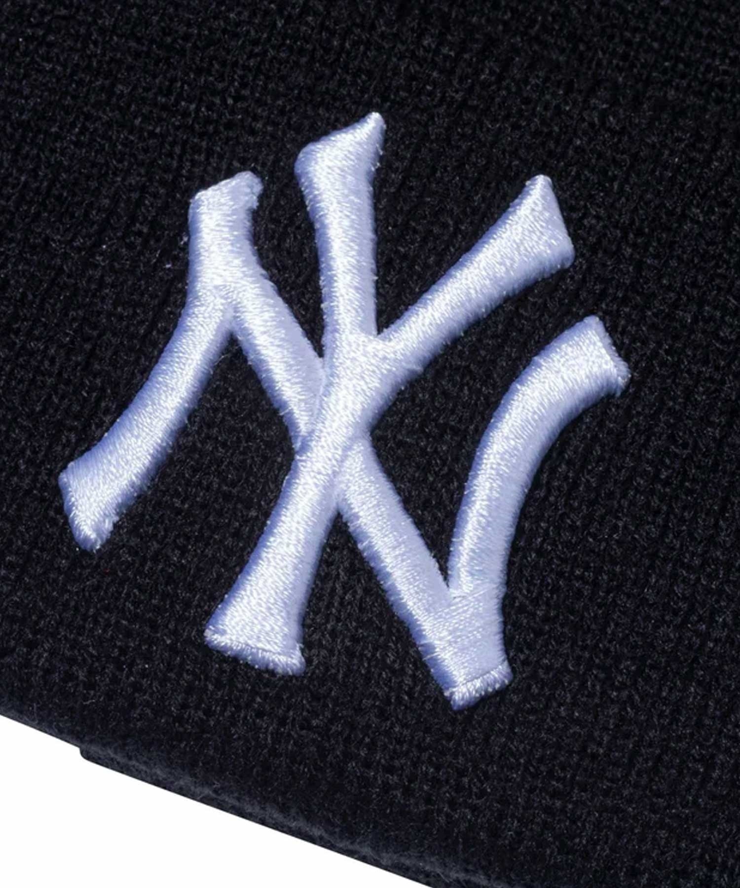 NEW ERA/ニューエラ ビーニー ベーシック カフニット MLB Team Logo ニューヨーク・ヤンキース ブラック 13751342(BLK-FREE)