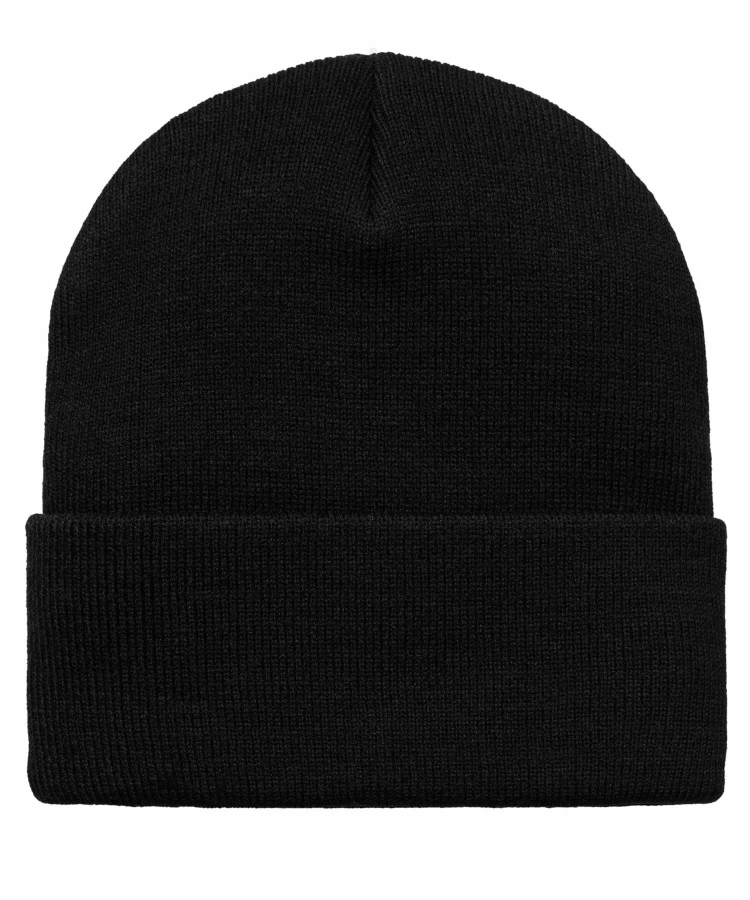 Carhartt/カーハート ビーニー ニット帽 ダブル SCRIPT BEANIE I030884(BK/WT-FREE)