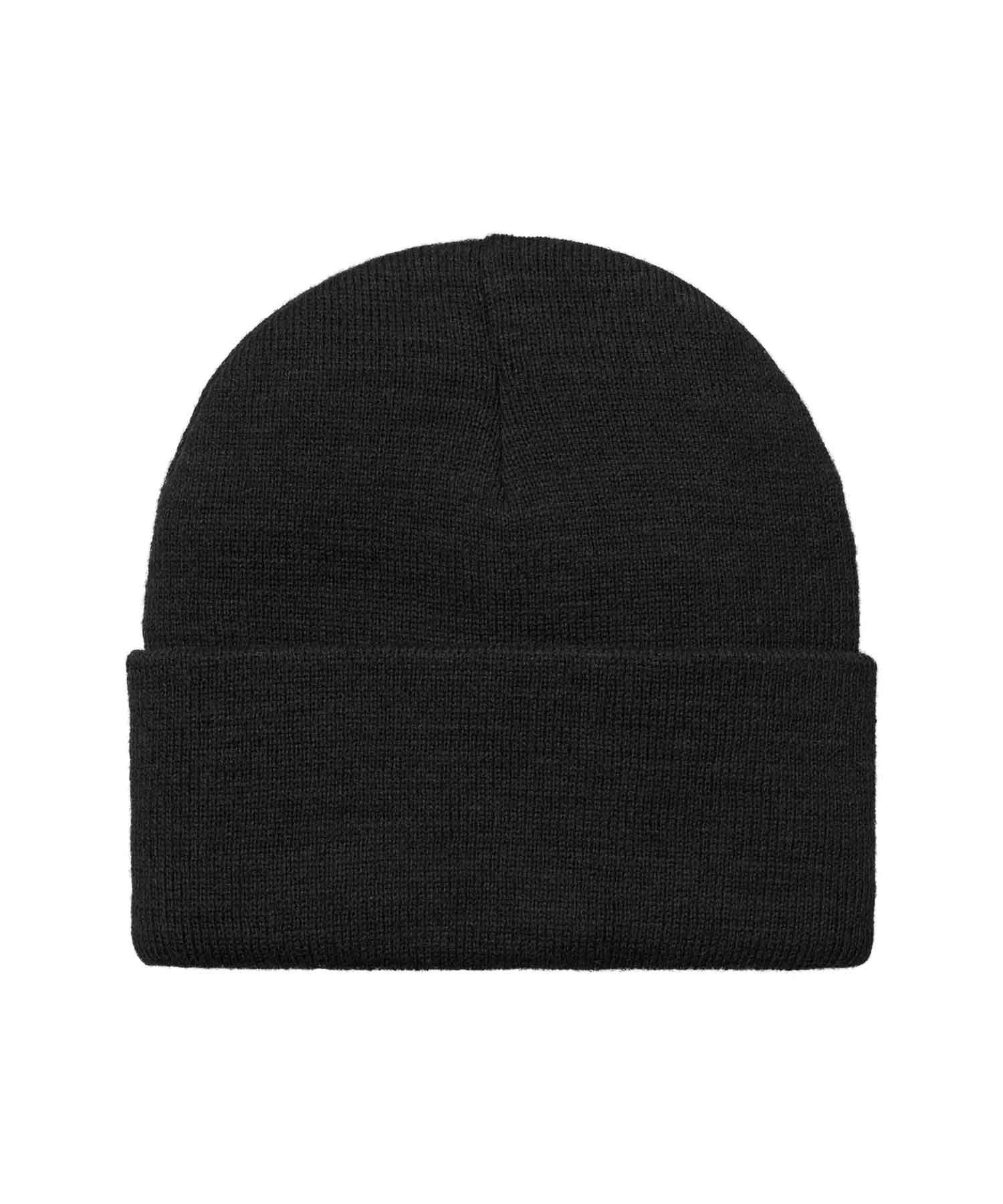 Carhartt/カーハート ビーニー ニット帽 ダブル AMERICANSCRIPTBEANIE I025386(BLACK-FREE)