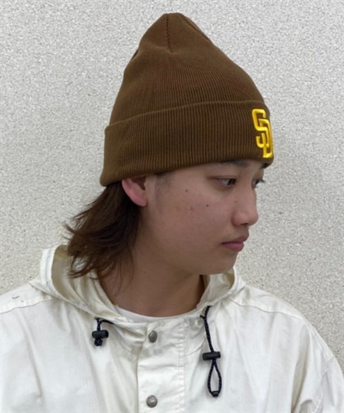 NEW ERA/ニューエラ ビーニー ダブルC.BASIC CUFF パドレスニット帽 13542584(BRN-F)