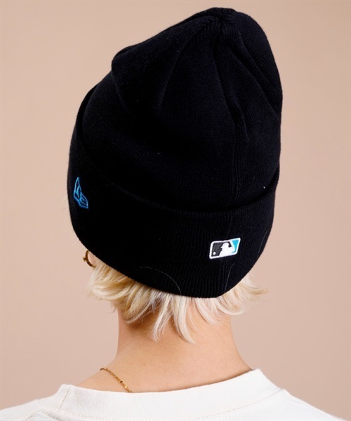 NEW ERA/ニューエラ ビーニー ダブルC.BASIC CUFF マイアミ・マリーンズ ニット帽 13542590(BLK-F)