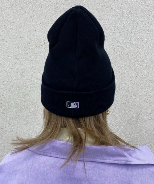 NEW ERA/ニューエラ ビーニー ダブルC.BASIC CUFF コロラド・ロッキーズ ニット帽 13542594(BLK-F)