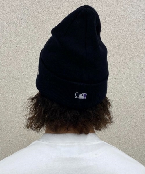 NEW ERA/ニューエラ ビーニー ダブルC.BASIC CUFF コロラド・ロッキーズ ニット帽 13542594(BLK-F)