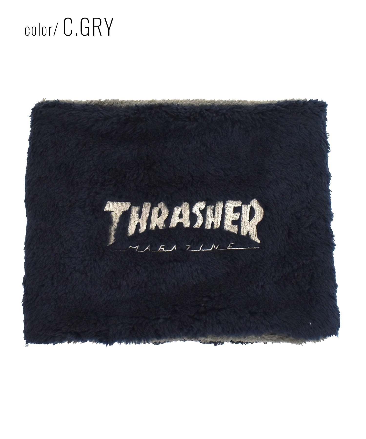 THRASHER/スラッシャー ネックウォーマー マフラー 防寒 リバーシブル 2WAY 22TH-K50(C.GRY-FREE)