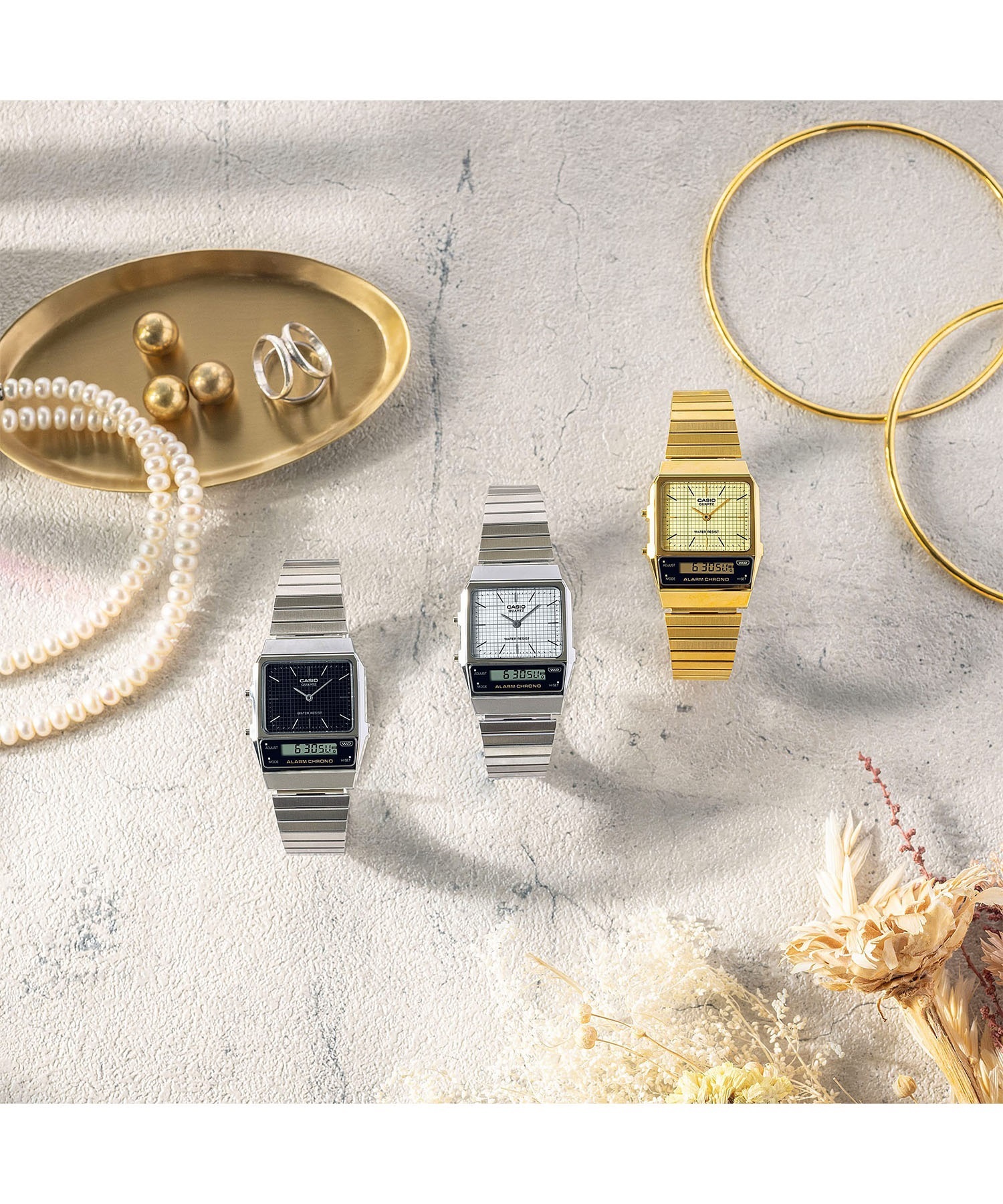 CASIO カシオ 腕時計 CASIO CLASSIC AQ-800E-1AJF 時計｜ムラサキ