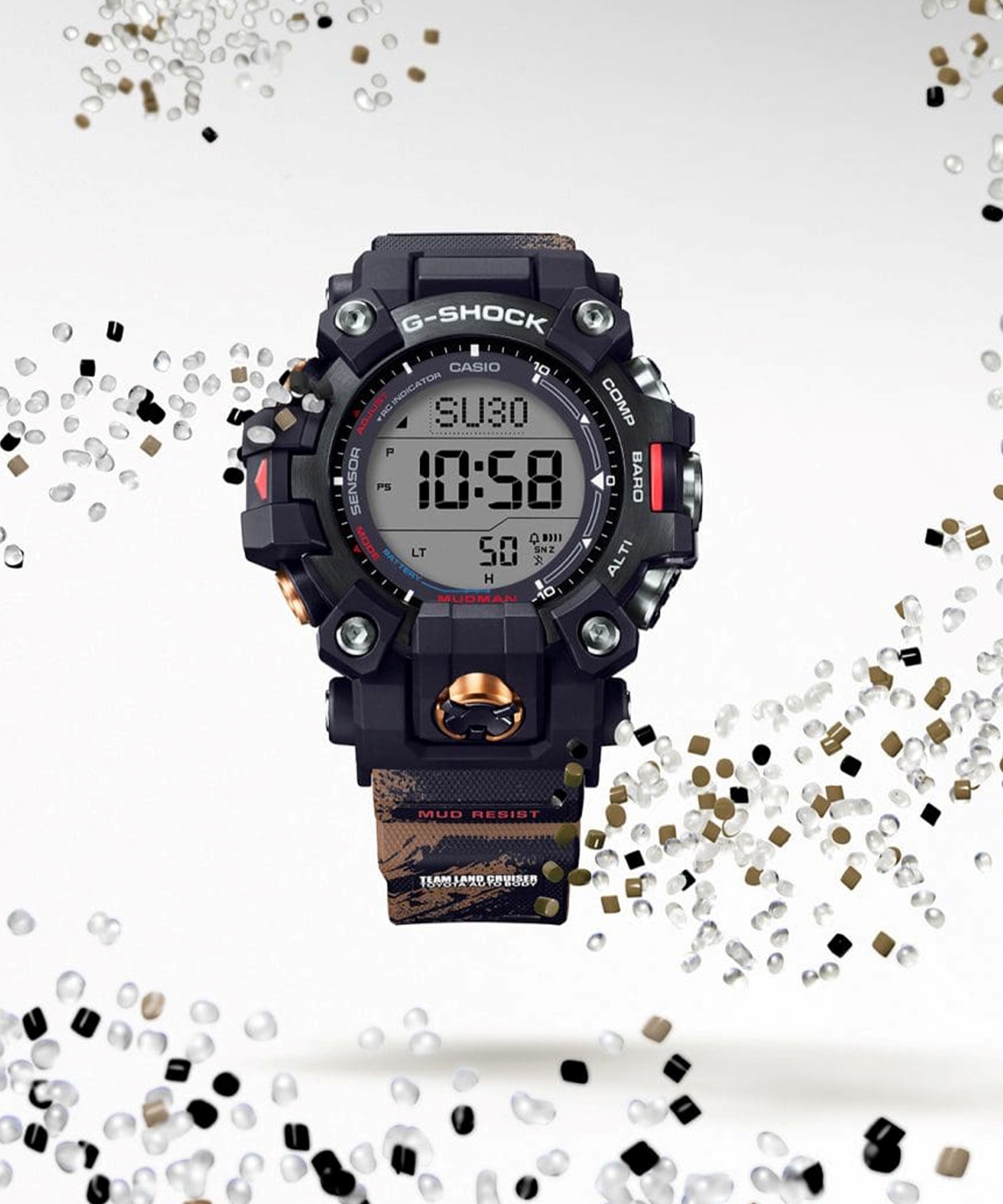 G-SHOCK ジーショック "TEAM LAND CRUISER TOYOTA AUTO BODY コラボレーションモデル" GW-9500TLC-1JR 時計 腕時計(BLACK-ONESIZE)