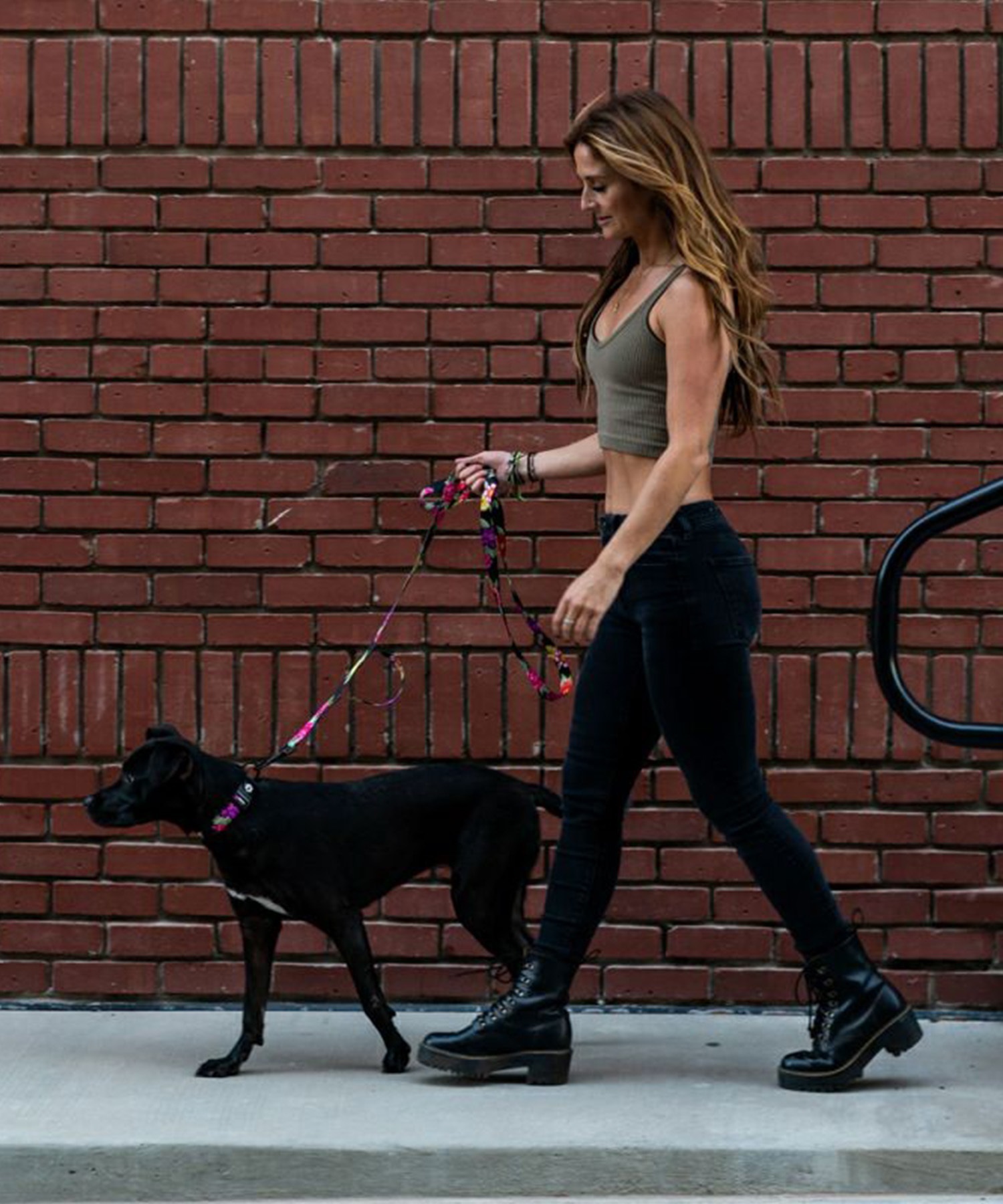 WOLFGANG ウルフギャング 犬用 首輪 DarkFloral COLLAR Lサイズ 中型犬用 大型犬用 ダークフローラル カラー 花柄 ブラック WC-003-00(BK-L)