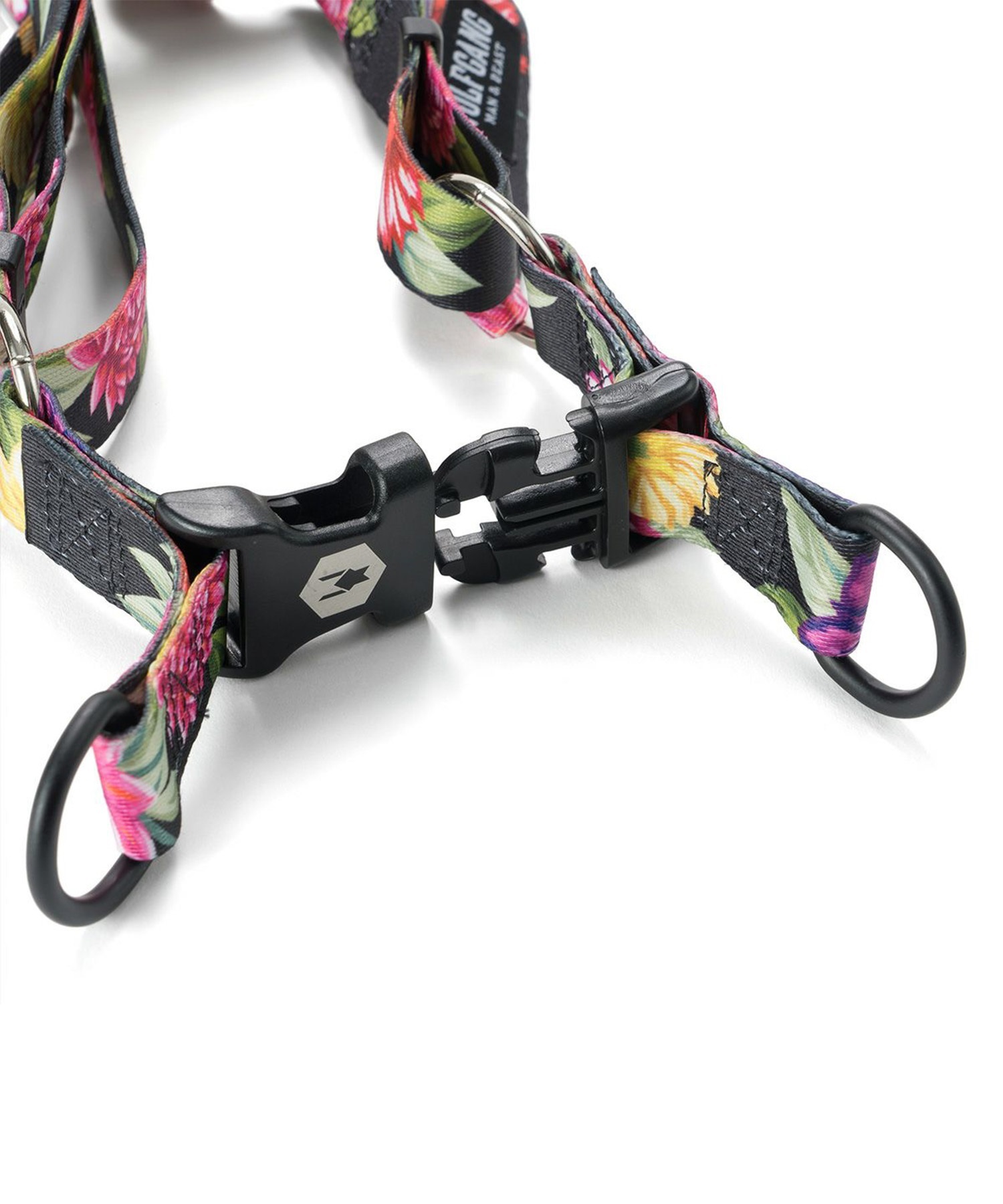 WOLFGANG ウルフギャング 犬用 ハーネス DarkFloral HARNESS Lサイズ 中型犬用 大型犬用 胴輪 ダークフローラル 花柄 ブラック WH-003-00(BK-L)