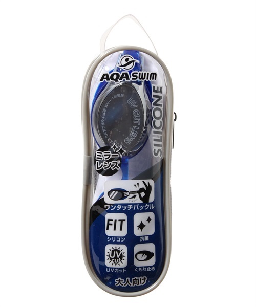 AQA エーキューエー ウォーターランナーWクリックミラー KM-1634 ユニセックス 雑貨 小物 スイミングゴーグル マリングッズ KK E18(BL-F)
