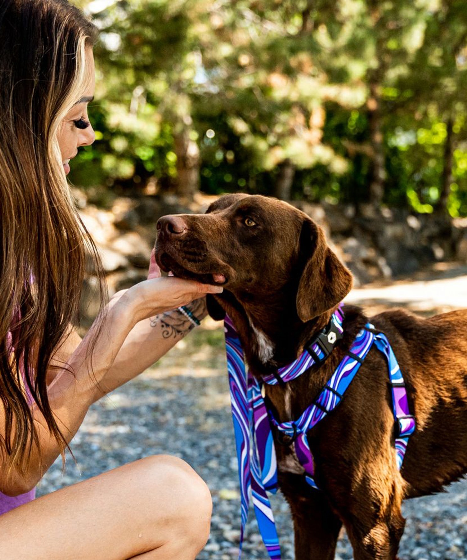 WOLFGANG ウルフギャング 犬用 リード MarbleWave Leash Lサイズ 中型犬用 大型犬用 マーブルウェイブ リーシュ ブルー系 WL-003-102(PU-L)