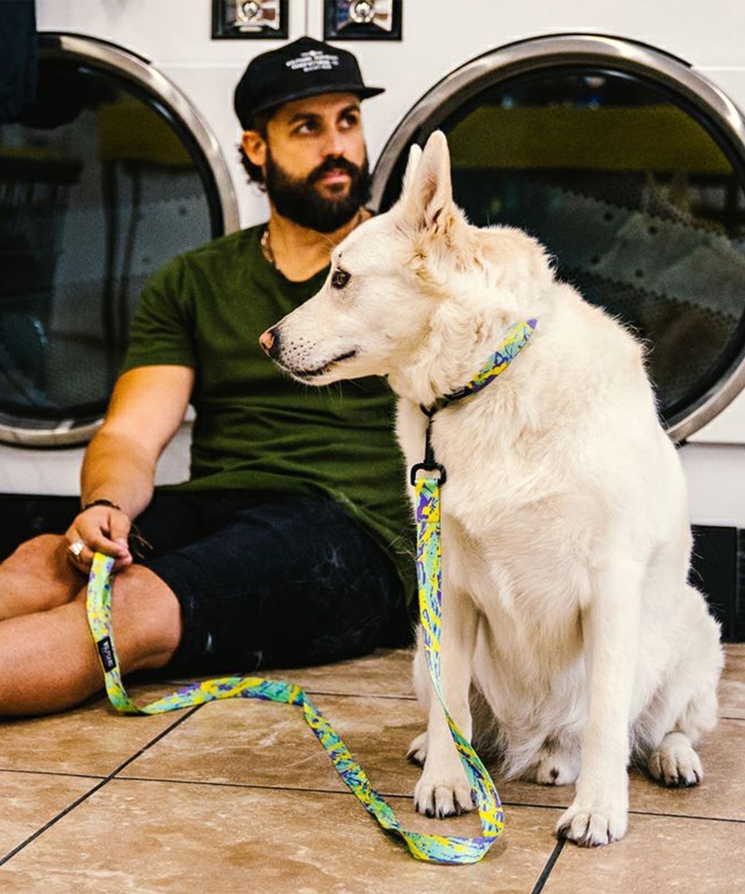 WOLFGANG ウルフギャング 犬用 リード ModernCanvas Leash Lサイズ 中型犬用 大型犬用 モダンキャンバス リーシュ グリーン系 WL-003-103(GR-L)