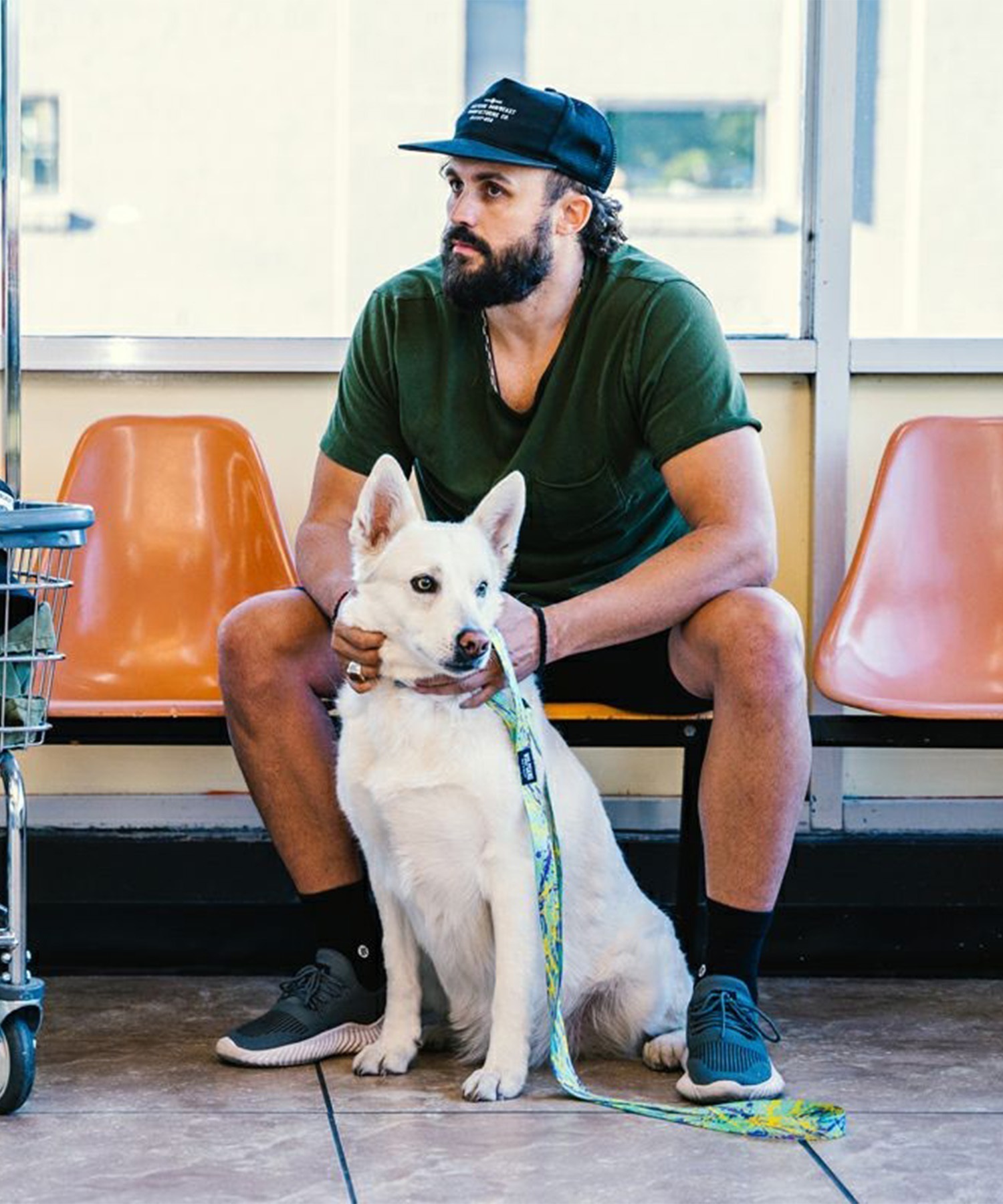 WOLFGANG ウルフギャング 犬用 リード ModernCanvas Leash Lサイズ 中型犬用 大型犬用 モダンキャンバス リーシュ グリーン系 WL-003-103(GR-L)