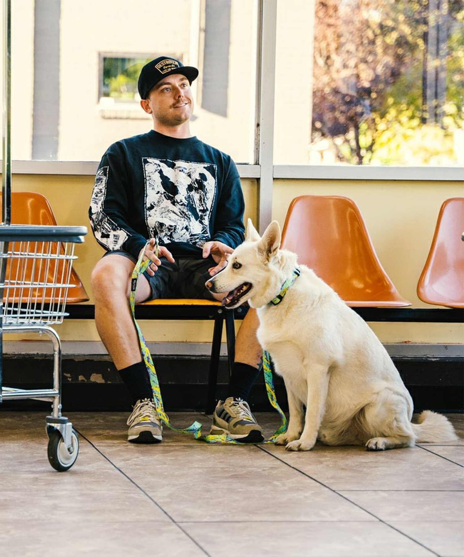 WOLFGANG ウルフギャング 犬用 リード ModernCanvas Leash Lサイズ 中型犬用 大型犬用 モダンキャンバス リーシュ グリーン系 WL-003-103(GR-L)