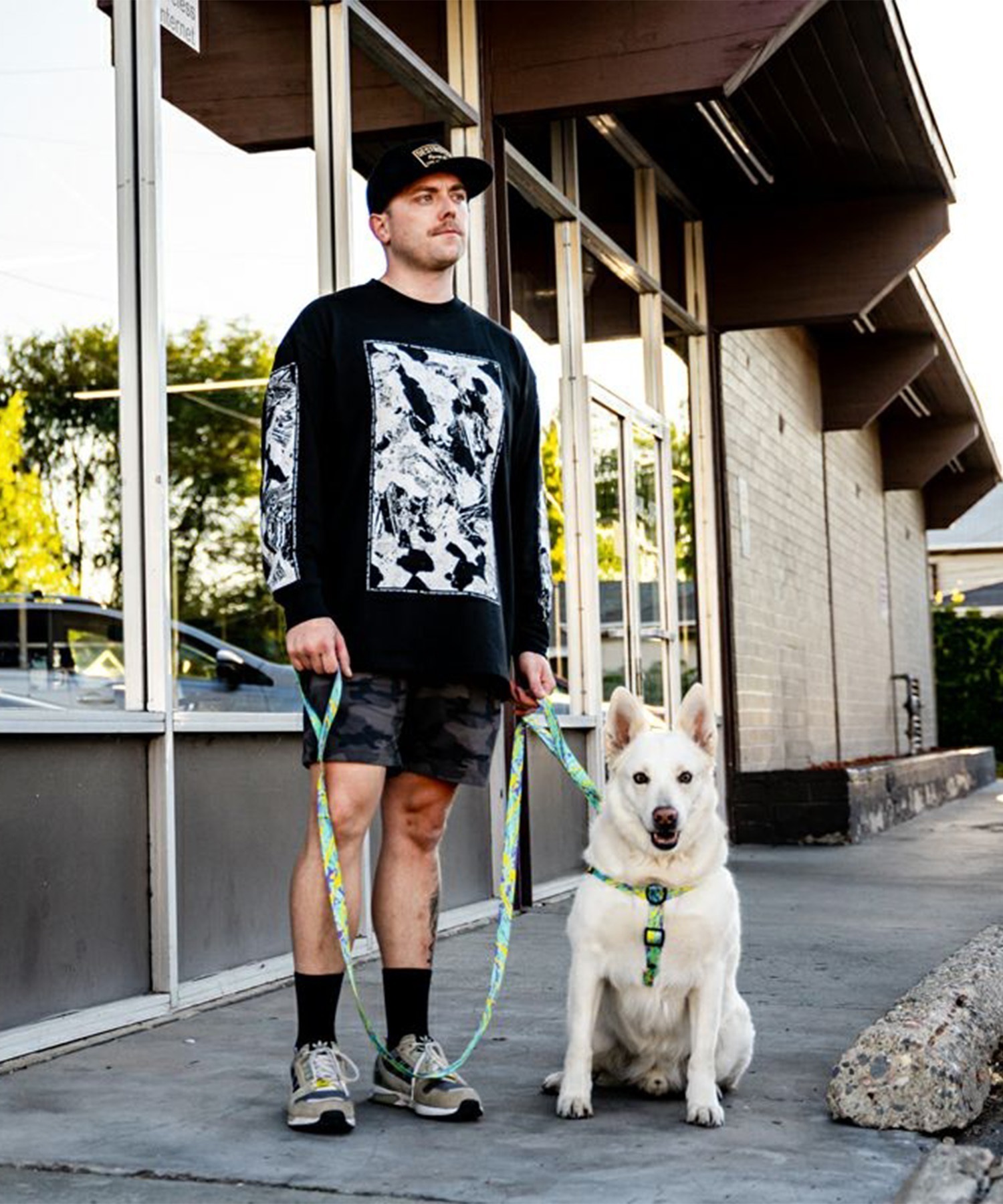 WOLFGANG ウルフギャング 犬用 リード ModernCanvas Leash Lサイズ 中型犬用 大型犬用 モダンキャンバス リーシュ グリーン系 WL-003-103(GR-L)