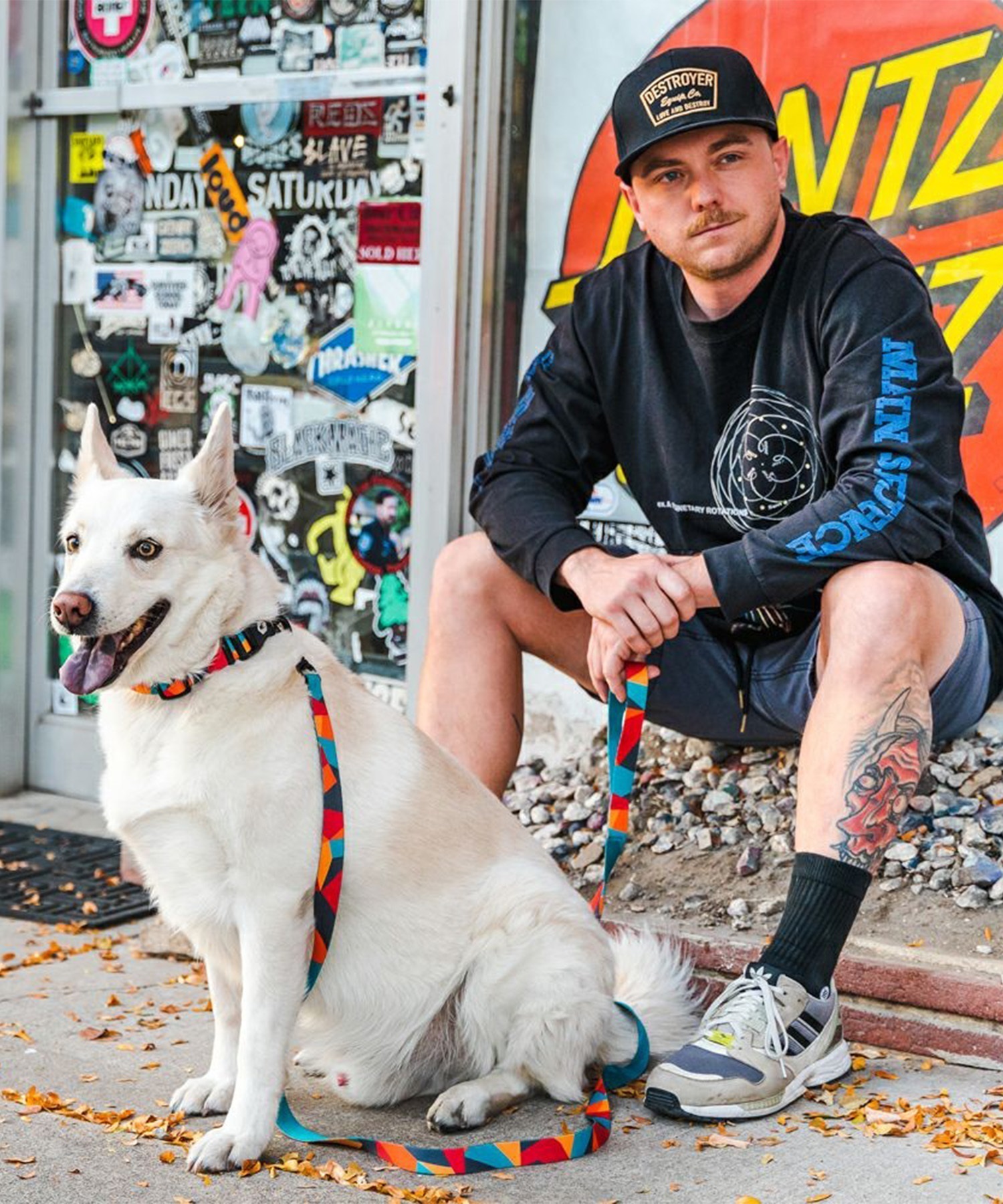 WOLFGANG ウルフギャング 犬用 リード ShatterShapes Leash Lサイズ 中型犬用 大型犬用 シャッターシェイプス リーシュ マルチカラー WL-003-105(MULTI-L)