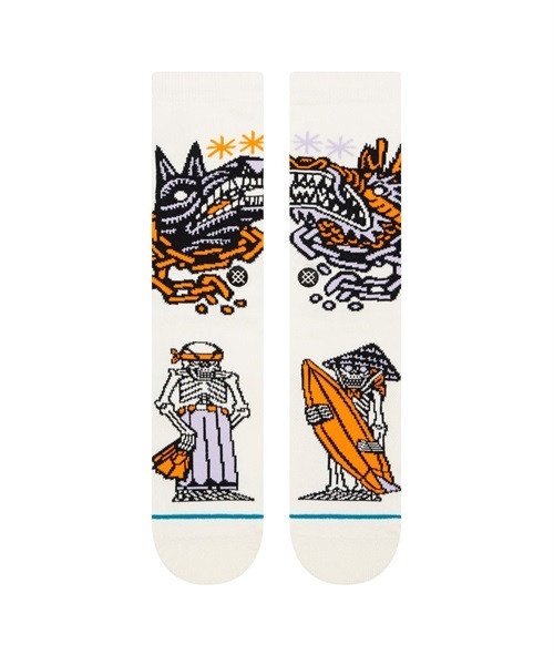 STANCE スタンス DJ CLASH A555C22DJC#OFW ソックス 靴下 ユニセックス コラボレーションモデル JJ A21(OFFWH-L)