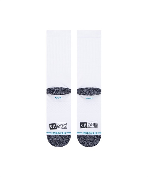 STANCE スタンス KADER SYLLA A556D22KAD ソックス 靴下 ユニセックス コラボレーションモデル JJ A27(WHITE-L)