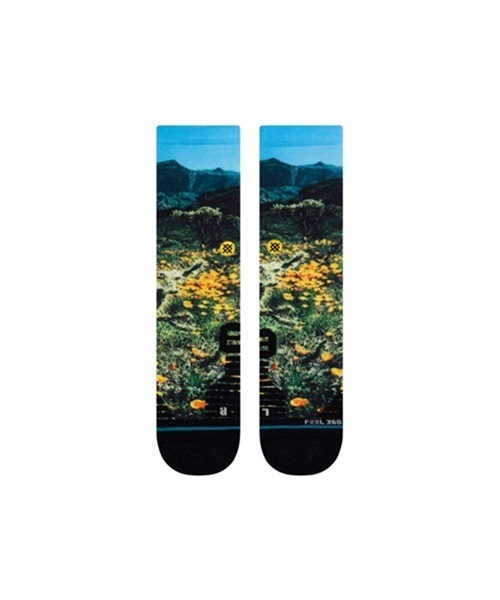 STANCE スタンス POPPY TRAILS A558A22POP メンズ 靴下 ソックス JJ B24(BLACK-L)