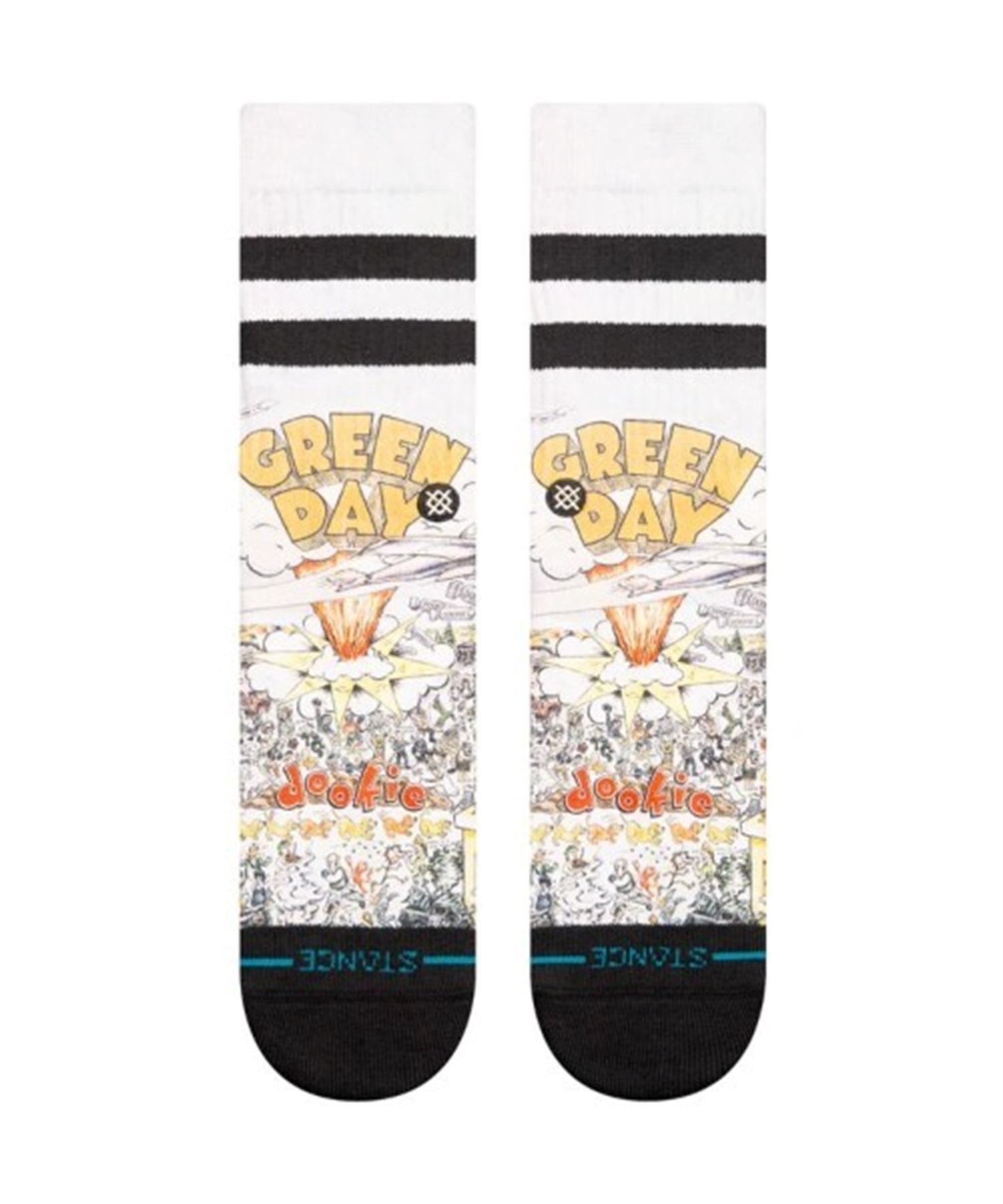 STANCE スタンス ソックス GREEN DAY(グリーン・デイ) コラボモデル BASKET CASE CREW A556A24BAS(MULTI-M)