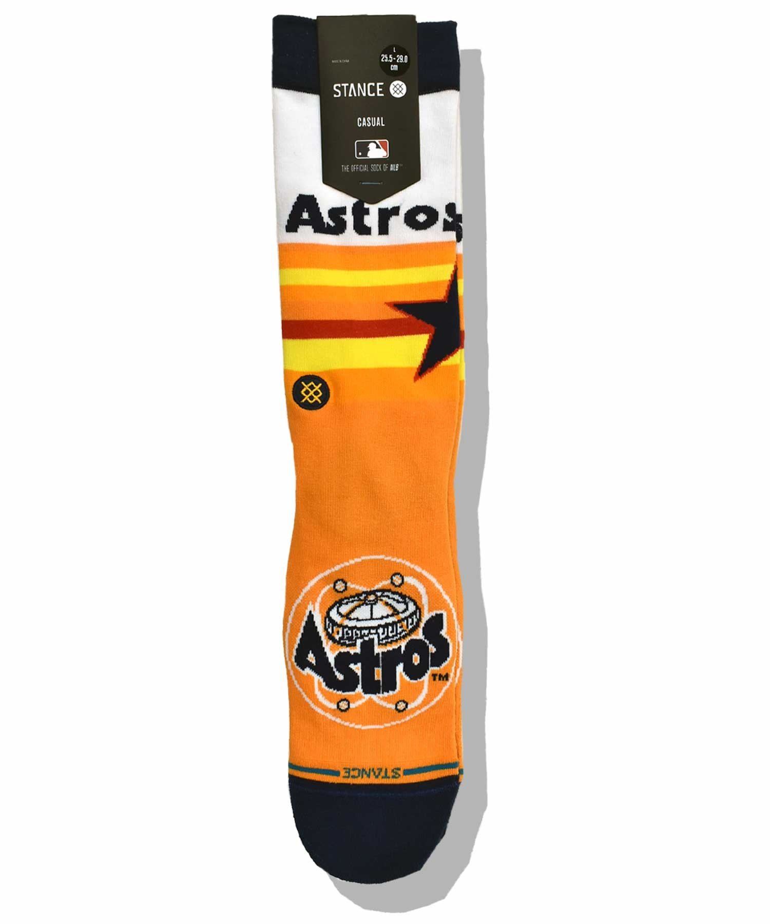 STANCE スタンス MLB Houston Astros Astrodome A545A23AST ソックス 靴下(ORANG-L)