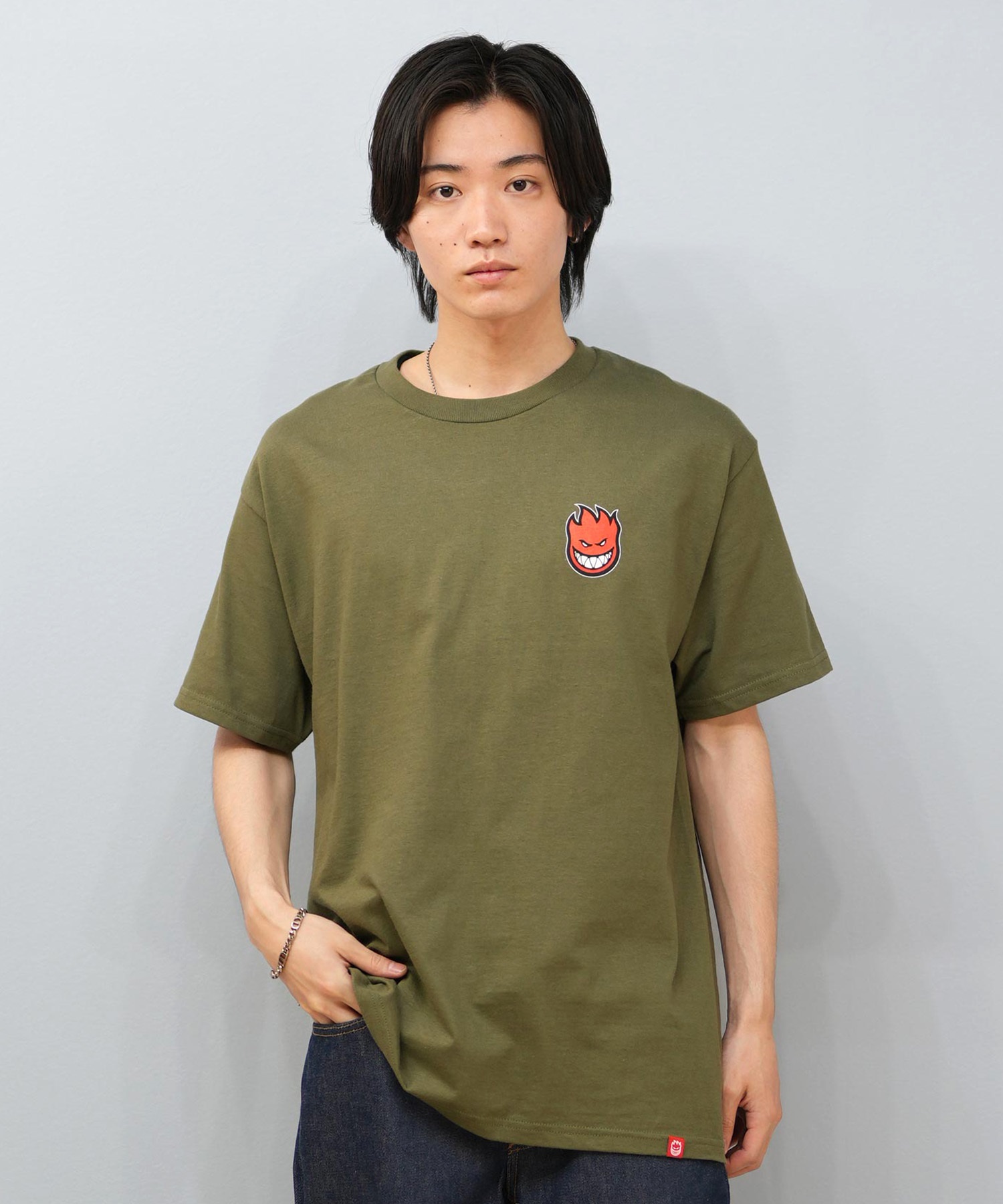 スピットファイア MISFITS パロディー ロンT Lサイズ 袖プリ SPITFIRE スピットファイヤー 半袖 Tシャツ メンズ フロントロゴ ワン