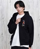 TOY MACHINE トイマシーン パーカー メンズ フルジップ ビックシルエット 刺繍ロゴ ムラサキスポーツ限定 MTMPFSW4(ASH-M)