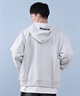 TOY MACHINE トイマシーン パーカー メンズ フルジップ ビックシルエット 刺繍ロゴ ムラサキスポーツ限定 MTMPFSW4(ASH-M)