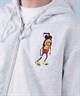 TOY MACHINE トイマシーン パーカー メンズ フルジップ ビックシルエット 刺繍ロゴ ムラサキスポーツ限定 MTMPFSW4(ASH-M)