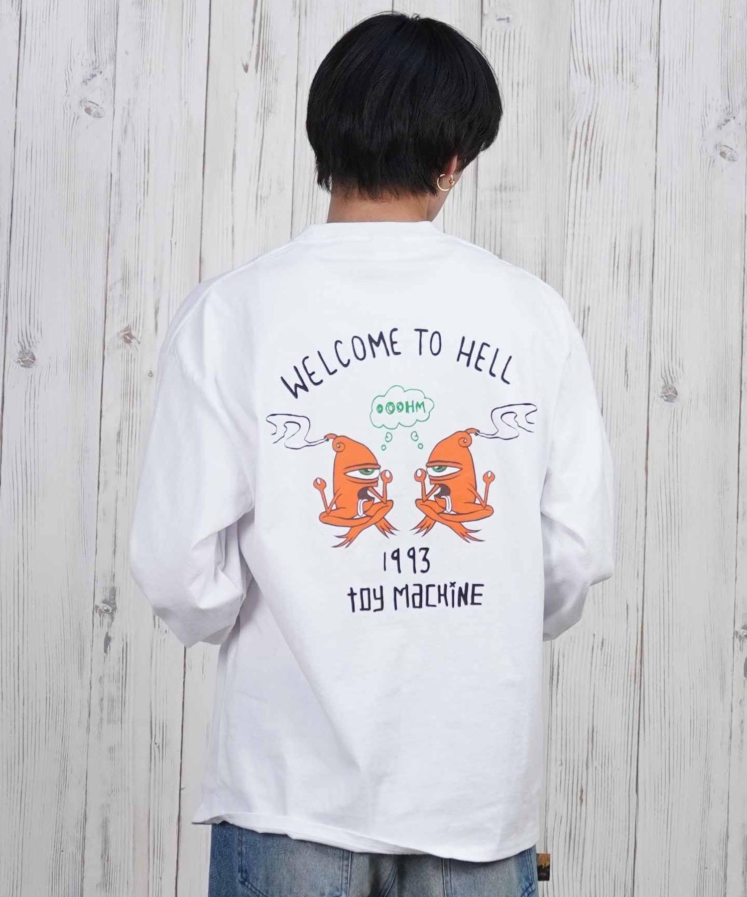 TOY MACHINE トイマシーン 長袖 Tシャツ メンズ ビックシルエット