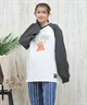 TOY MACHINE トイマシーン 長袖 Tシャツ レディース ロンT オーバーサイズ ラグラン MTMPFLT10 ムラサキスポーツ限定(WT/BK-M)
