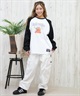 TOY MACHINE トイマシーン 長袖 Tシャツ レディース ロンT オーバーサイズ ラグラン MTMPFLT10 ムラサキスポーツ限定(WT/BK-M)